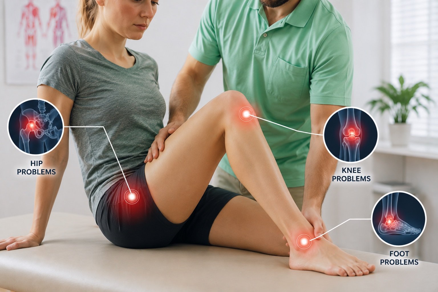 Hip, knee and foot problems