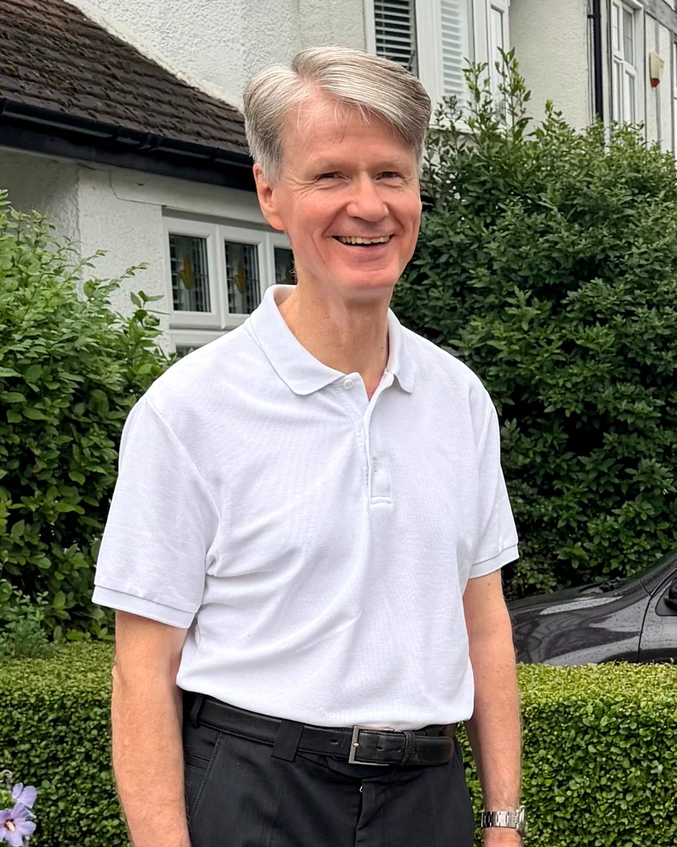 Vincent Barnes, registered osteopath, outside the VJ Barnes clinic in Beckenham